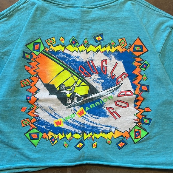 90s single stitch boyfriend fit wind warrior beach crop top, good condition - Picture 4 of 9